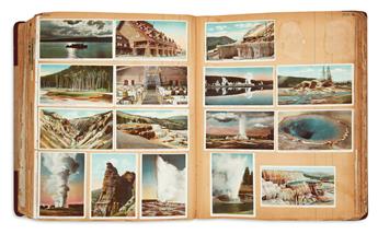 (POSTCARDS.) Enormous album of wide-ranging postcards.
